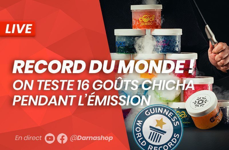 RECORD DU MONDE chicha : on test avec vous 16 goûts chicha